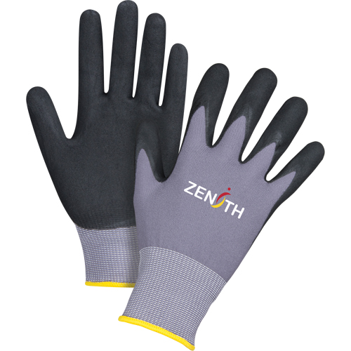 Gants ZX-1 de premi&egrave;re qualit&eacute; compatibles avec les &eacute;crans tactiles, 11/2T-Grand, R&ecirc;vetement Nitrile/Mousse de nitrile, Calibre 15, Enveloppe en Nylon Superchem Industries