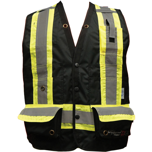 Veste de s&eacute;curit&eacute; ignifug&eacute;e pour arpenteur, Noir, Petit, Polyester Superchem Industries