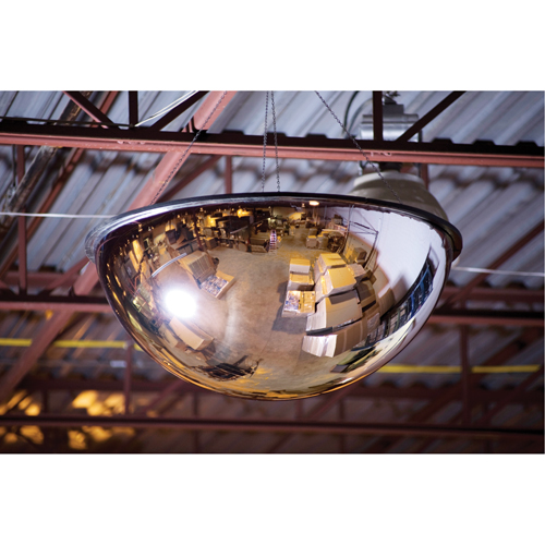 360° Dome Mirror, Full Dome, Closed Top, 18" Diameter Superchem Industries