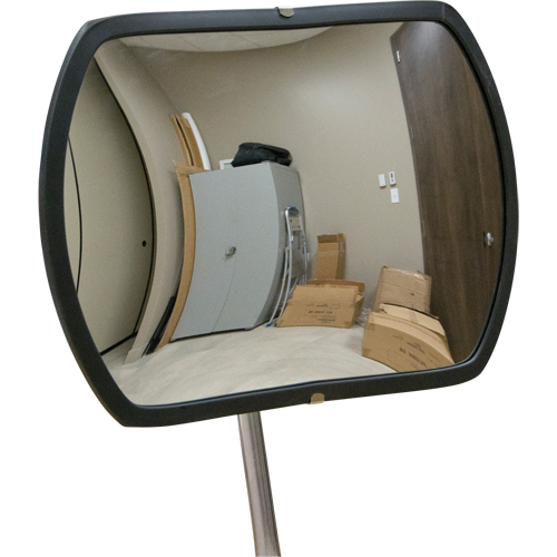 Miroir convexe rectangulaire/rond avec bras t&eacute;lescopique, 12" h x 18" la, Int&eacute;rieur/Ext&eacute;rieur Superchem Industries