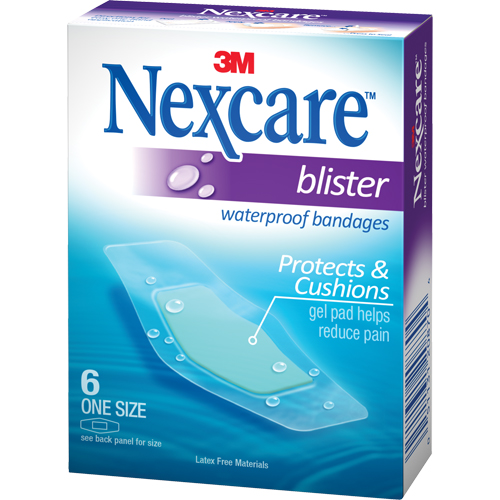 Nexcare Waterproof Blister Bandages, Rectangular/Square, 2-1/4", Plastic, Sterile Superchem Industries