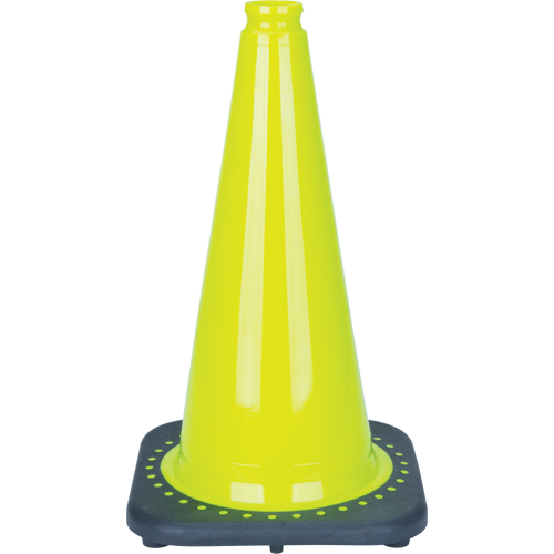 Premium Traffic Cone, 18", Lime Green Superchem Industries
