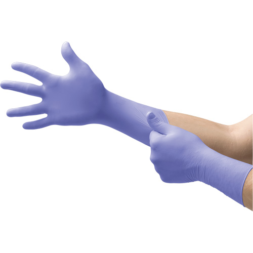 Supreno&reg; EC Gloves, Small, Nitrile, 5.5-mil, Powder-Free, Purple, Class 2 Superchem Industries