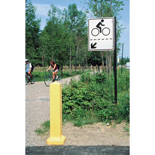 Bornes, Plastique, 33" h x 6" la, Jaune Superchem Industries
