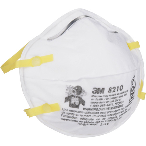 Respirateurs contre les particules 8210, N95, Certifi&eacute; NIOSH Superchem Industries