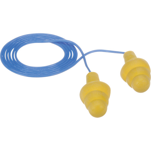 Bouchons d'oreilles pr&eacute;moul&eacute;s E-A-R Ultrafit, Avec cordon, Vrac - Sac en poly, 25 dB NRR, Taille unique Superchem Industries