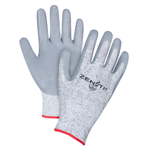 Gants &eacute;lastiques sans coutures r&eacute;sistants &agrave; la coupe, Taille Petit/7, Calibre 13, Rev&ecirc;tement Nitrile, Enveloppe en PEHP, ANSI/ISEA 105 niveau 2/EN 388 niveau 3 Superchem Industries