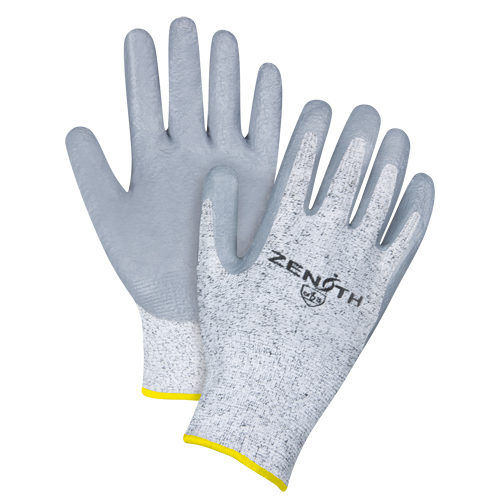 Gants &eacute;lastiques sans coutures r&eacute;sistants &agrave; la coupe, Taille 2T-Grand/11, Calibre 13, Rev&ecirc;tement Nitrile, Enveloppe en PEHP, ANSI/ISEA 105 niveau 2/EN 388 niveau 3 Superchem Industries
