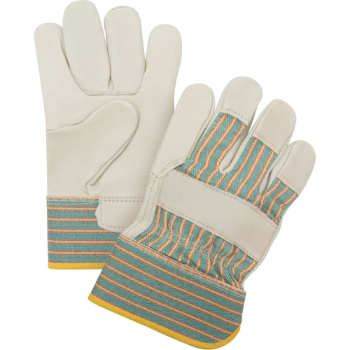 Abrasion-Resistant Fitter's Gloves, Medium, Grain Cowhide Palm Superchem Industries