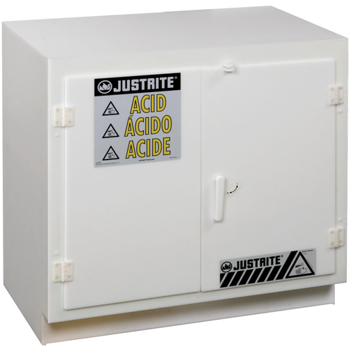 Solid Polyethylene Acid Cabinets, 6 x 0.66043 Gal., 36" x 35.75" x 21.75" Superchem Industries