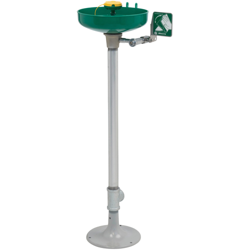 Poste de douche oculaire/faciale Axion, Installation Socle, Bol Plastique Superchem Industries