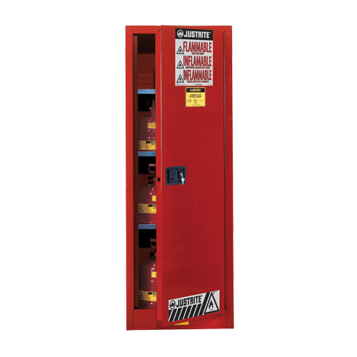 Sure-Grip&reg; EX Slimline Flammable Safety Cabinet, 22 gal., 3 Shelves Superchem Industries