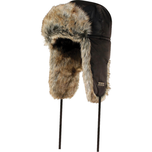 Quilted Synthetic Fur-Lined Hat, Nylon/Fur Lining, X-Large, Black Superchem Industries