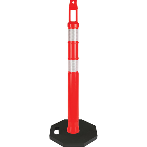 Poteau d&eacute;lin&eacute;ateur de premi&egrave;re qualit&eacute;, 42" h, Orange Superchem Industries