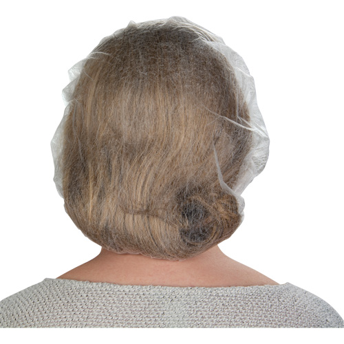 Bonnets bouffants non tiss&eacute;s, Polypropyl&egrave;ne, 21"/Grand, Blanc Superchem Industries