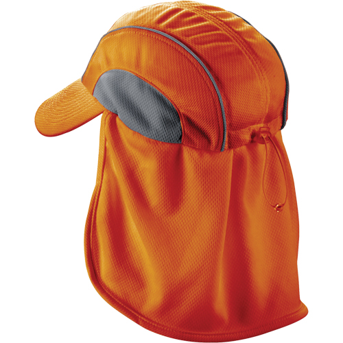 Chill-Its&reg; 6650 Cooling Hats with Neck Shades, Hi-Vis Orange Superchem Industries