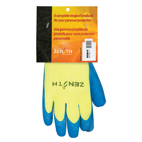 Gants haute visibilit&eacute; doubl&eacute;s d'acrylique de caoutchouc naturel, 2T-Grand, R&ecirc;vetement Latex de caoutchouc, Calibre 7, Enveloppe en Acrylique Superchem Industries