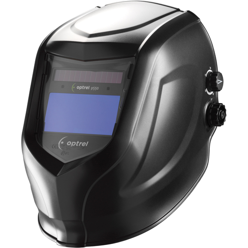 p550 Welding Helmets, 3.94" L x 1.97" W View Area, 9 - 13 Shade Range, Black Superchem Industries