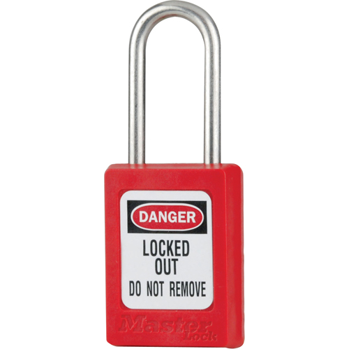 S31 Zenex Safety Padlock, Red, Keyed Different, Thermoplastic, 1-3/8" Width Superchem Industries