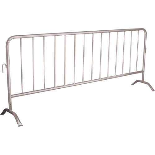 Portable Barrier, Interlocking, 102" L x 40" H, Silver Superchem Industries