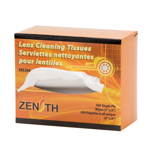 Serviettes nettoyantes pour lentilles, 5" x 8", 300 /pqt. Superchem Industries