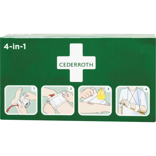 Cederroth 4-in-1 Bloodstopper, 9" L x 5-1/2" W Superchem Industries
