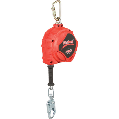Cordage de s&eacute;curit&eacute; autor&eacute;tractable Rebel, 33', Acier galvanis&eacute;, Pivotant Superchem Industries