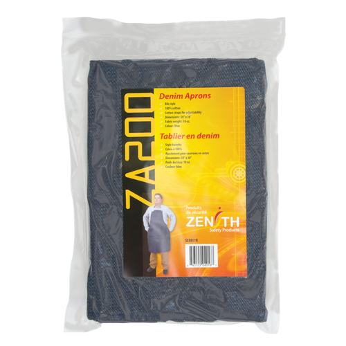 Apron, Cotton, 38" L x 28" W, Blue Superchem Industries