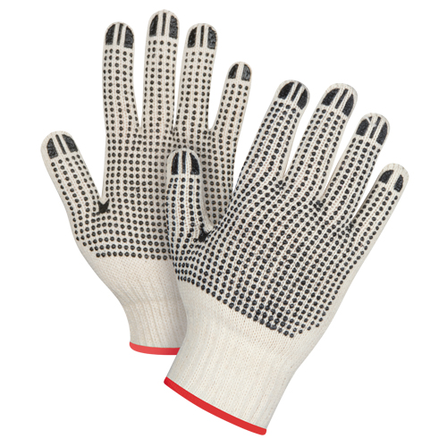 Gants tricot&eacute;s de poids lourd &agrave; deux c&ocirc;t&eacute;s avec pois, Poly/coton, Deux c&ocirc;t&eacute;s, Calibre 7, Petit Superchem Industries