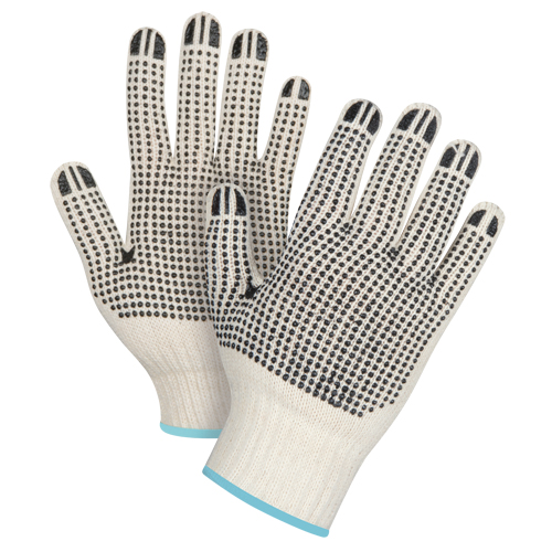 Gants tricot&eacute;s de poids lourd &agrave; deux c&ocirc;t&eacute;s avec pois, Poly/coton, Deux c&ocirc;t&eacute;s, Calibre 7, T-Grand Superchem Industries