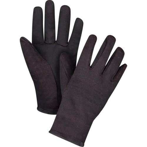 Gants de jersey, Grand, Brun, Molleton rouge, &agrave; enfiler Superchem Industries