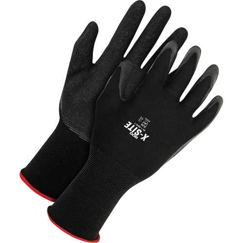 X-Site Coated Gloves, Small, Latex Coating, 15 Gauge, Nylon Shell Superchem Industries