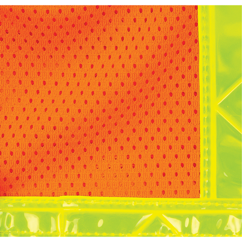 Standard-Duty Safety Vest, High Visibility Orange, Medium, Polyester Superchem Industries