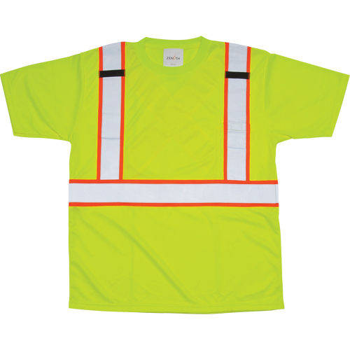 T-shirt conforme &agrave; la CSA, Polyester, Moyen, Jaune lime haute visibilit&eacute; Superchem Industries