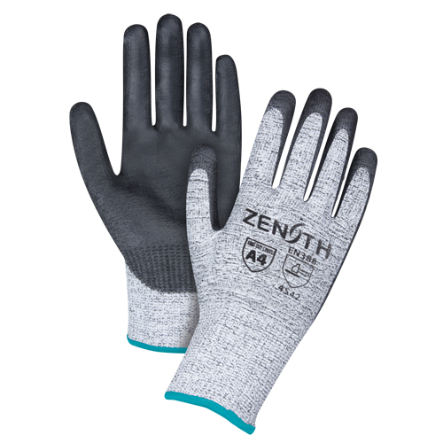 Gants &eacute;lastiques sans coutures r&eacute;sistants &agrave; la coupe, Taille T-Grand/10, Calibre 13, Rev&ecirc;tement Polyur&eacute;thane, Enveloppe en PEHP, ANSI/ISEA 105 niveau 4/EN 388 niveau 5 Superchem Industries