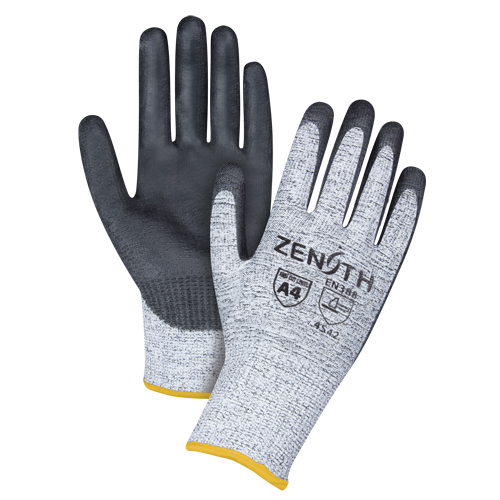 Gants &eacute;lastiques sans coutures r&eacute;sistants &agrave; la coupe, Taille 2T-Grand/11, Calibre 13, Rev&ecirc;tement Polyur&eacute;thane, Enveloppe en PEHP, ANSI/ISEA 105 niveau 4/EN 388 niveau 5 Superchem Industries