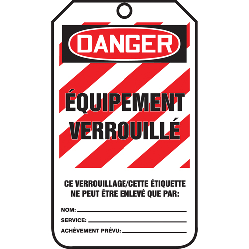 Lockout Tags, Cardstock, 3-3/8" W x 5-7/8" H, French Superchem Industries