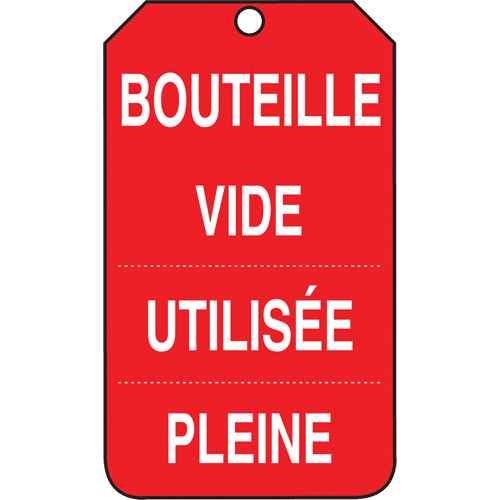 &eacute;tiquettes de s&eacute;curit&eacute; d'inspection et de contr&ocirc;le de l'&eacute;tat de l'&eacute;quipement, Papier cartonn&eacute;, 3-3/8" la x 5-7/8" h, Français Superchem Industries