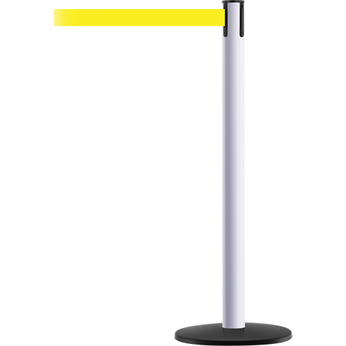 Advance TensaBarrier&reg; Barrier Post, Steel, 36" H, Yellow Tape, 7.5' Tape Length Superchem Industries
