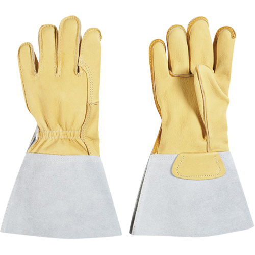 Gants pour monteur de lignes, Grand, Paume en Cuir fleur de vache, Doublure en Coton Superchem Industries