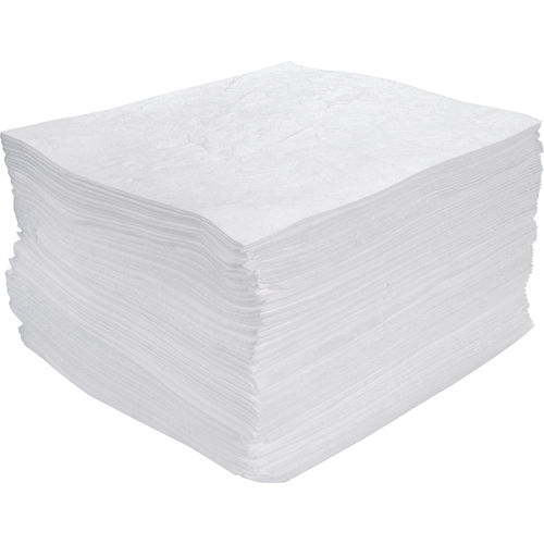 Premium Meltblown Sorbent Pads, Oil Only, 15" x 17", 30 gal. Absorbancy Superchem Industries