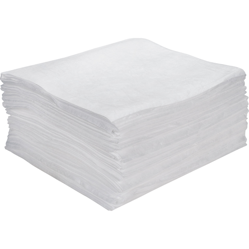 Premium Meltblown Sorbent Pads, Oil Only, 15" x 18", 15 gal. Absorbancy Superchem Industries
