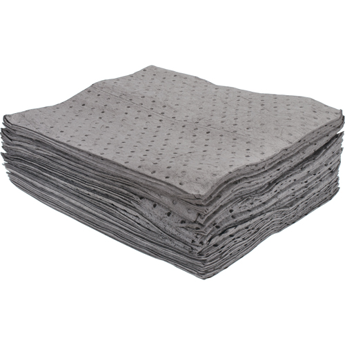 Feuilles absorbantes li&eacute;es de premi&egrave;re qualit&eacute;, Universel, 15" x 17", 15 gal. d'absorption Superchem Industries