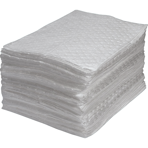 Premium Fine Fibre Sorbent Pads, Oil Only, 15" x 17", 30 gal. Absorbancy Superchem Industries