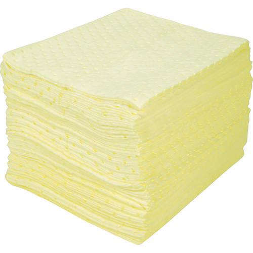 Feuilles absorbantes li&eacute;es de premi&egrave;re qualit&eacute;, Mati&egrave;res dangereuses, 15" x 18", 30 gal. d'absorption Superchem Industries