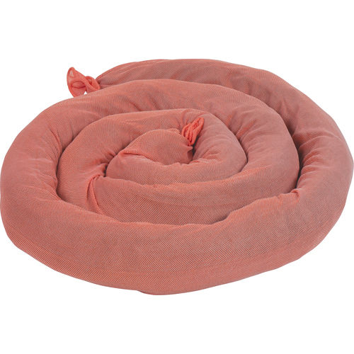 Remblais tubulaires absorbants, Mati&egrave;res dangereuses, Absorption 50 gal., 3" la x 8' lo, Pqt de 15 Superchem Industries
