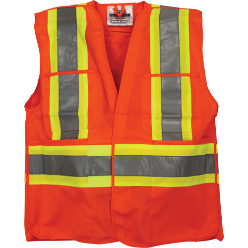 Veste de s&eacute;curit&eacute; pour la circulation, Orange haute visibilit&eacute;, Moyen/Petit, Polyester Superchem Industries