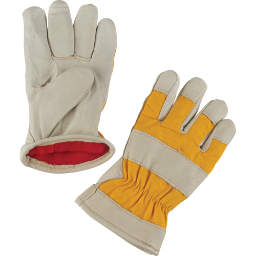 Premium Winter-Lined Work Gloves, 2X-Large, Grain Pigskin Palm, Foam Fleece Inner Lining Superchem Industries