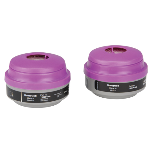 Cartouches pour respirateur s&eacute;rie N de North, Cartouche gaz/vapeur, Vapeurs organiques/P100 Superchem Industries