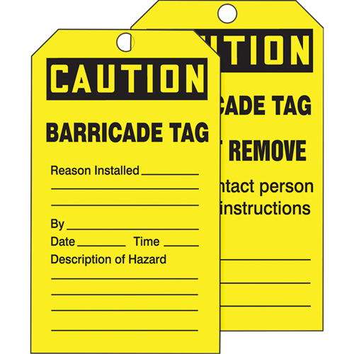 Tags By-The-Roll Safety Tags, Cardstock, 3" W x 6-1/4" H, English Superchem Industries